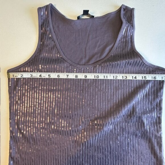 Valerie Bertinelli Purple Sequin Tank Size L - Picture 8 of 8